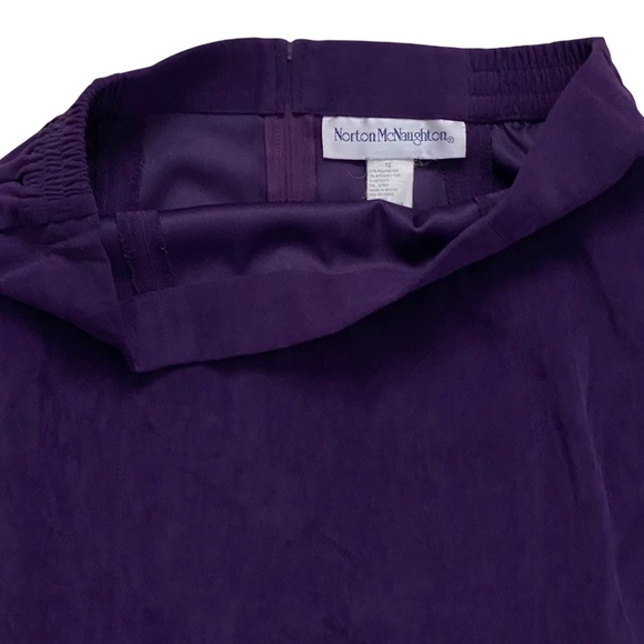 Vintage Norton McNaughton Skirt Dark Purple Size 12 - Picture 8 of 12